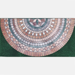 Rosone Mosaico opaco a forma di mezzaluna con motivo geometrico - in pronta consegna