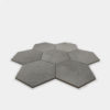 Reverse Silver fondo tinta unita, gres esagonale effetto cementina 18x21 in vendita online